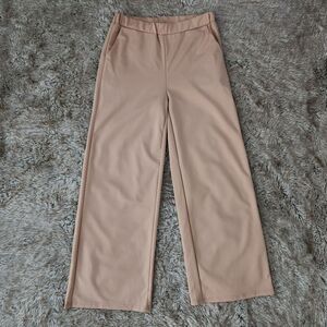 Unbranded Wide Leg Elastic Waistband Polyester Pants Beige Women's Size Large